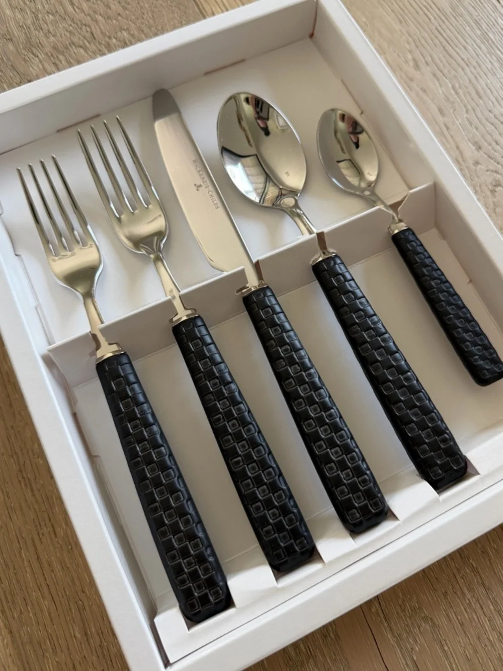 MacKenzie-Childs Everyday Black 5-Piece Place Setting Silverware